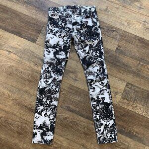 Lip Service RABID WOLF Cult Needle JEANS sz 28 B&W Club Punk Goth Alt Metal RARE